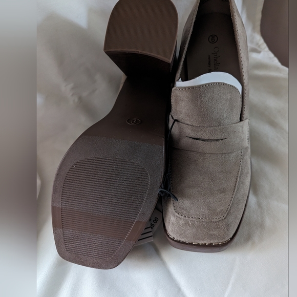 Ophelia Roe Rachel Shoes chunky heel slip on platform style suede - Picture 8 of 10